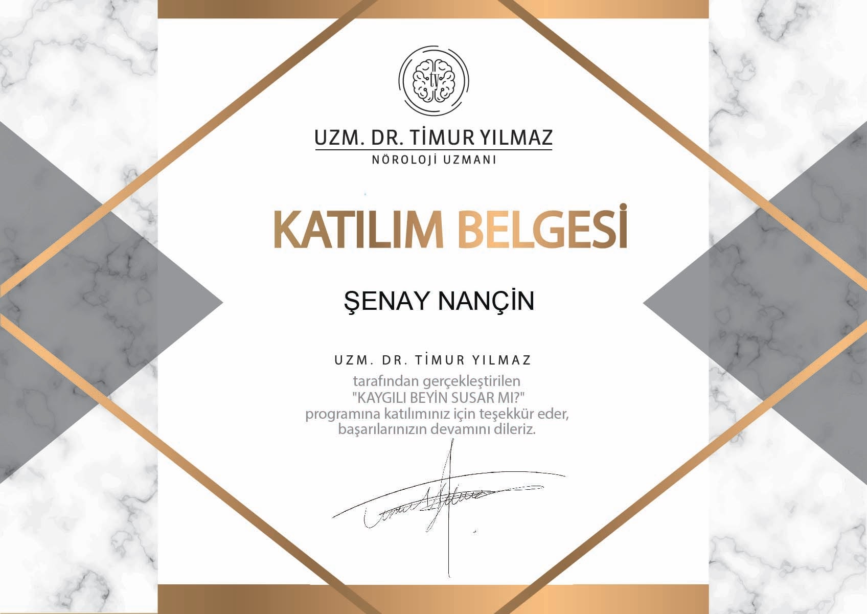 SERTİFİKALARIM & EĞİTİMLERİM